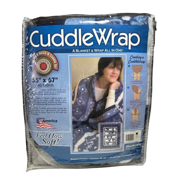 Biederlack CUDDLE Wrap Blanket & Wrap‎ All in One Snow Silhouette 55" x 67" NWT - Picture 1 of 3